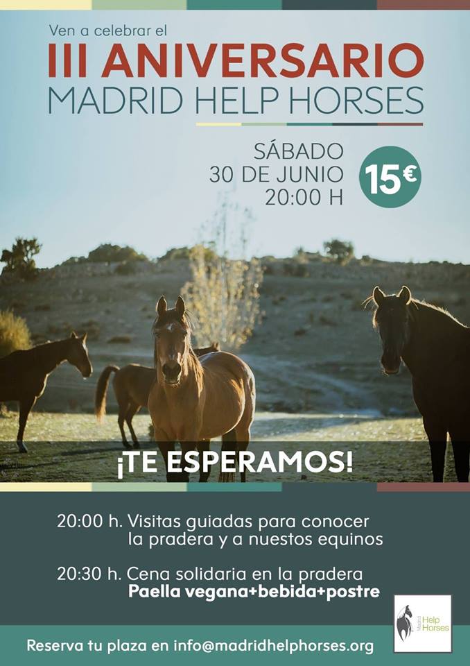 Cena Iii Aniversario Madrid Help Horses