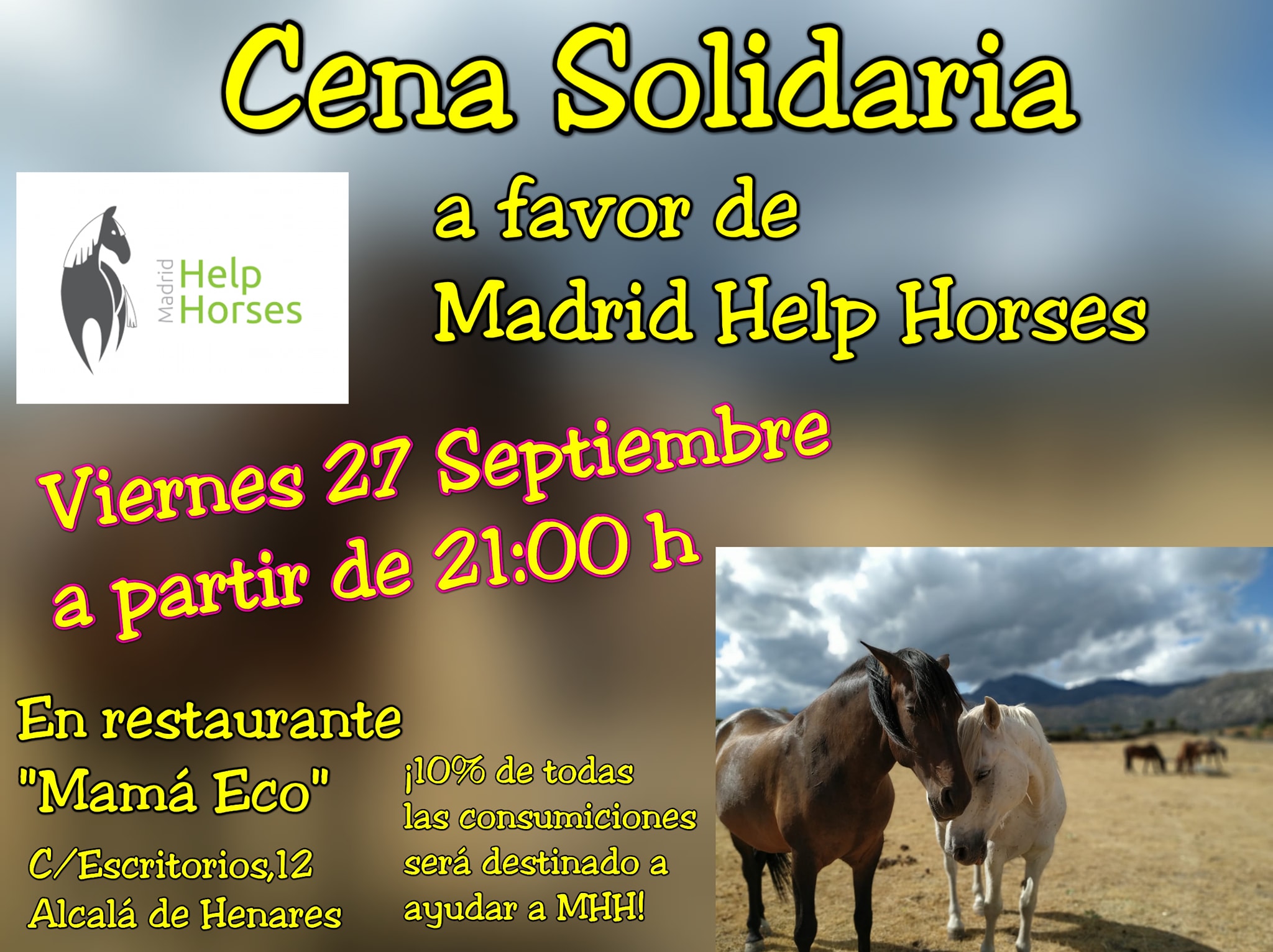 Cena Solidaria En Mama Eco A Favor De Madrid Help Horses