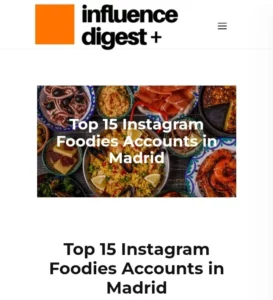 mejores cuentas de instagram foodie en Madrid