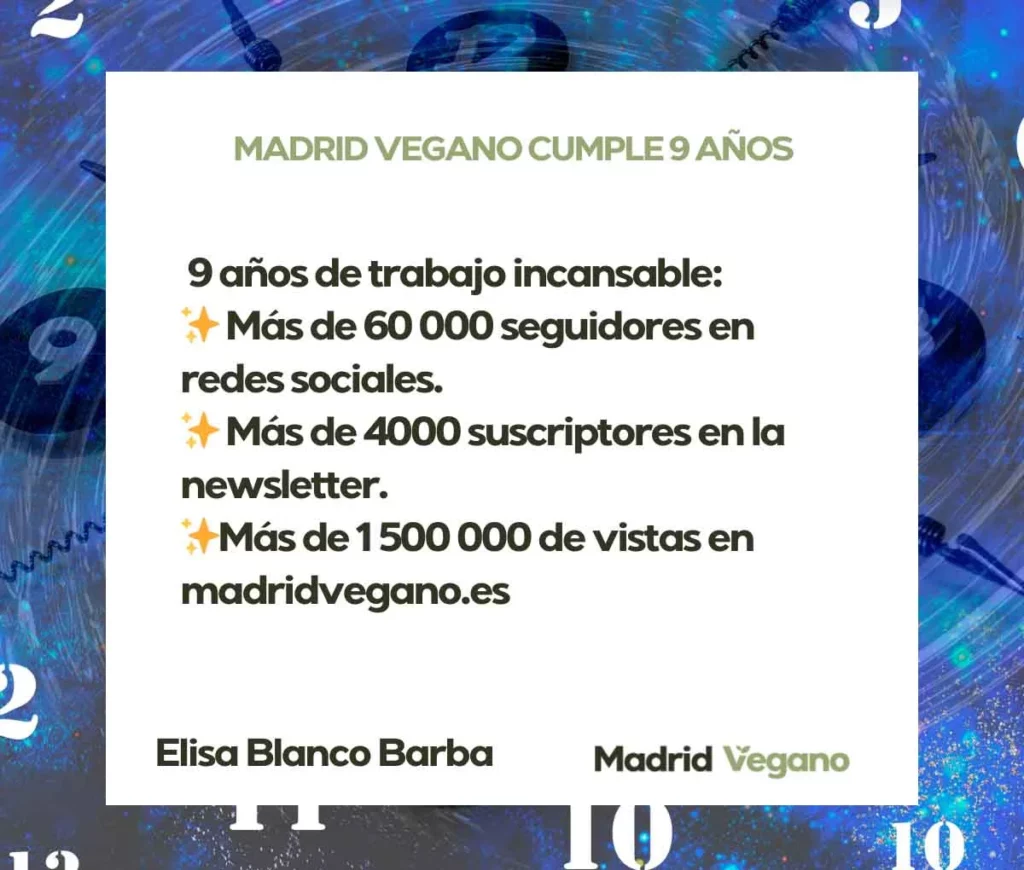 9 años de Madrid Vegano