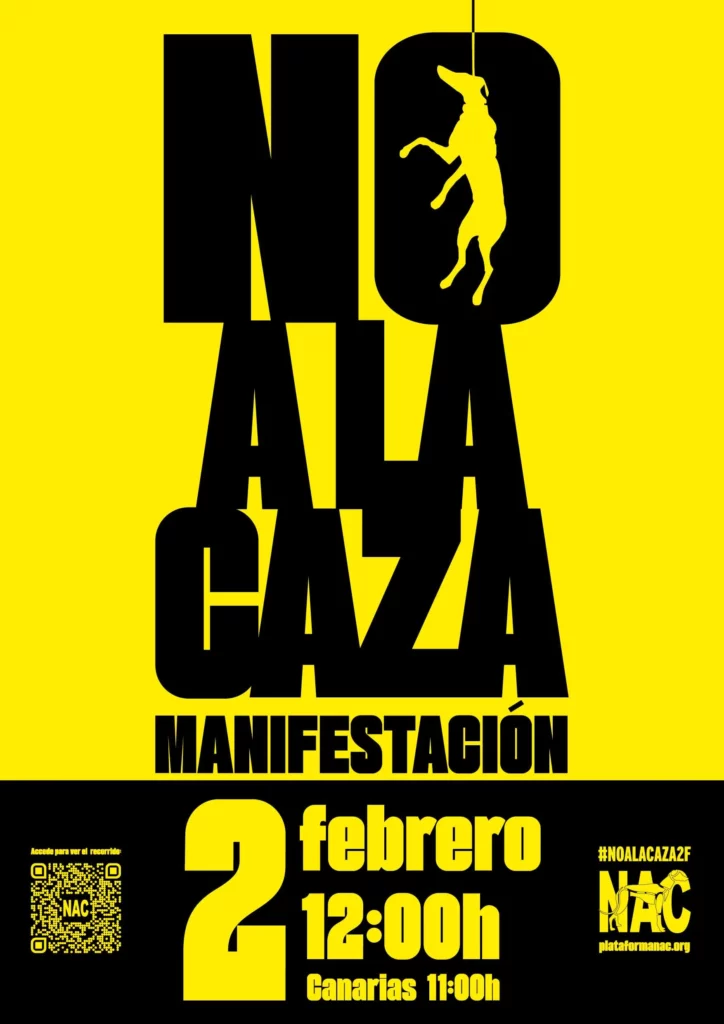 Manifestación no a la caza 2025