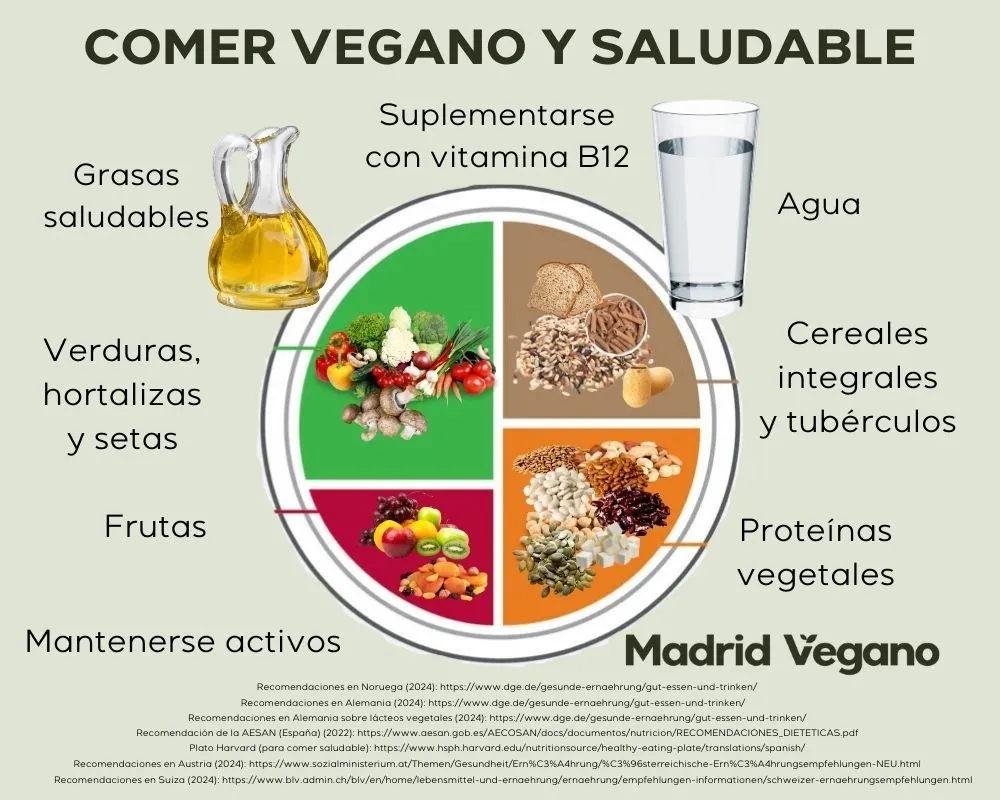 Comer vegano y equilibrado: plato saludable